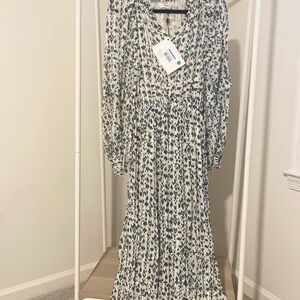 Isabel Marant Silver Sequin Long Sleeve Sundress